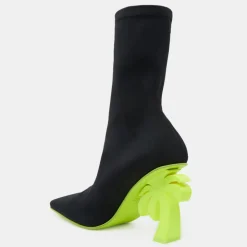Palm Angels Bottines|Bottines Palm Heel noir/jaune - Talon 10 cm