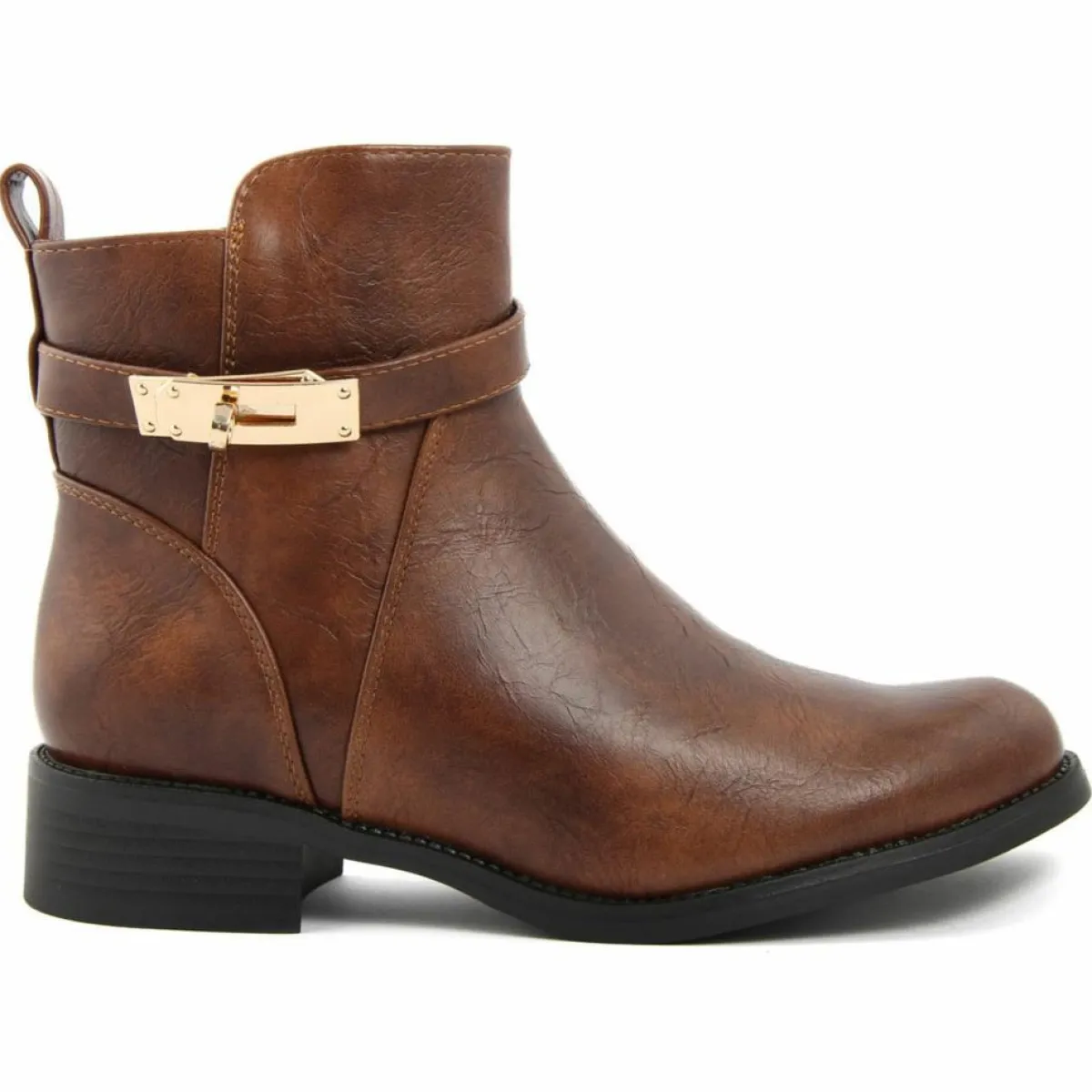 Lab78 Bottines|Bottines plates camel