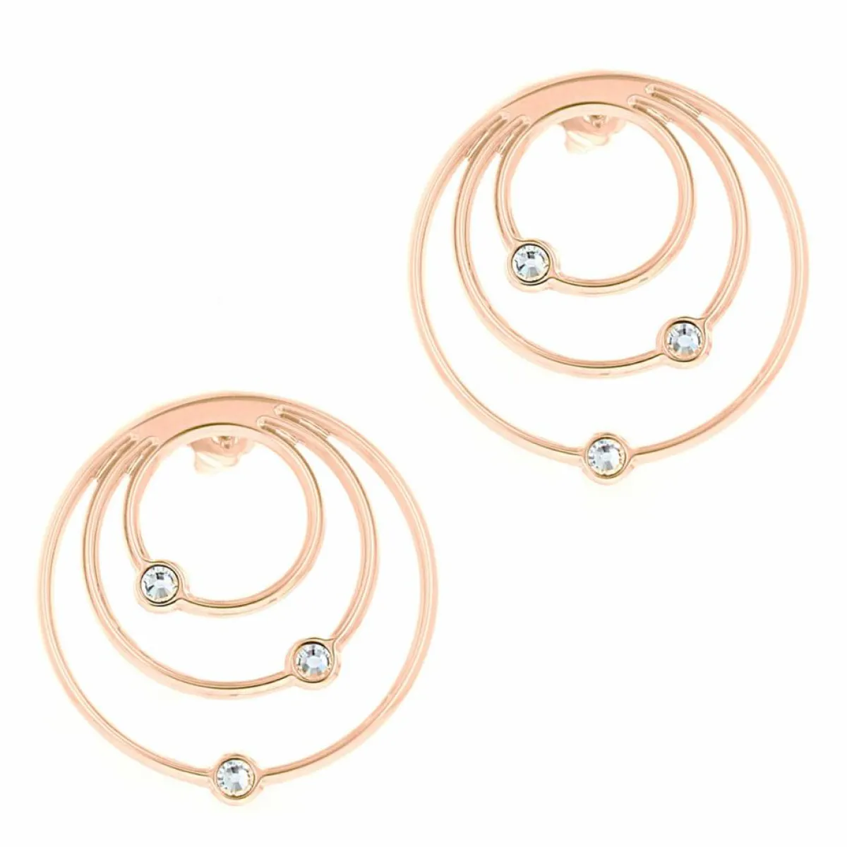 Les Interchangeables Colliers|Boucles d'oreilles créoles Orbite MM doré rose