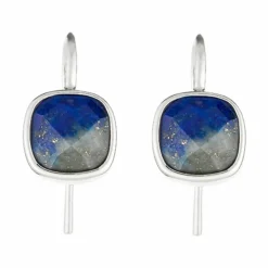 Moonstone Boucles D'Oreilles|Boucles d'oreilles Ella Lapis en laiton argenté