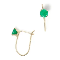 Instant d'Or Boucles D'Oreilles|Boucles d'oreilles Envoutantes Emeraude 0.5ct or jaune