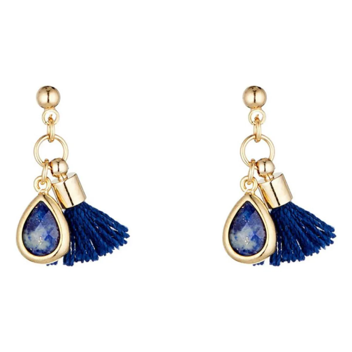 Moonstone Boucles D'Oreilles|Boucles d'oreilles Johanna Lapis en laiton doré