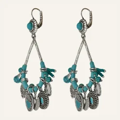 Reminiscence Boucles D'Oreilles|Boucles d'oreilles L'Essence du Coeur Howlite argentées