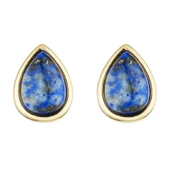 Moonstone Boucles D'Oreilles|Boucles d'oreilles Lola Lapis en laiton doré