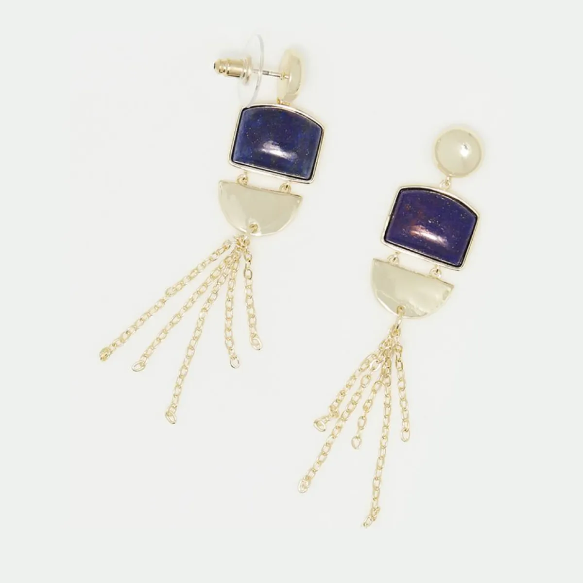 Moonstone Boucles D'Oreilles|Boucles d'oreilles Peryne Lapis en Laiton doré