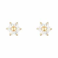 Instant d'Or Boucles D'Oreilles|Boucles d'oreilles Puce Douce Marguerite or jaune