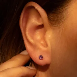 Instant d'Or Boucles D'Oreilles|Boucles d'oreilles Ravissement Améthystes 0.40 ct or jaune