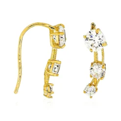 Instant d'Or Boucles D'Oreilles|Boucles d'oreilles Trio de Pierre or jaune