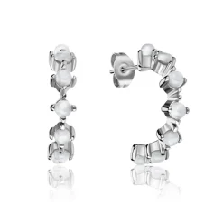 Amelia Parker Boucles D'Oreilles|Boucles d'oreilles Wave argentées