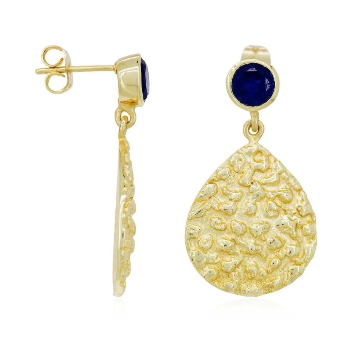 Moonstone Boucles D'Oreilles|Boucles d'oreilles Yléna Jade en laiton doré