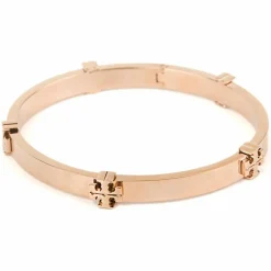 Tory Burch Bracelets|Bracelet à charnière avec logo classique rose doré