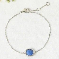 Moonstone Bracelets|Bracelet Lilou Aventurine en laiton argenté