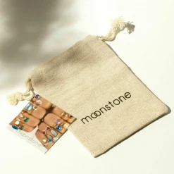 Moonstone Bracelets|Bracelet Neela Labradorite & Jade en laiton doré