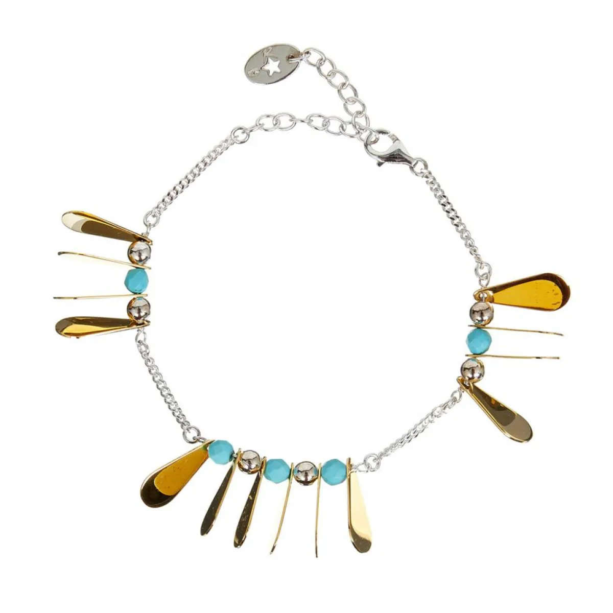 Reminiscence Bracelets|Bracelet Phoenix argenté/doré/turquoise