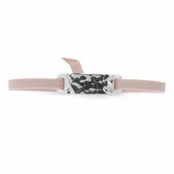 Les Interchangeables Bracelets|Bracelet Plaque Ruban Granite Strass beige rosé
