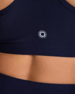 Onamaste Tops Et Blouses|Brassière Lotus bleu marine