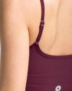 Onamaste Tops Et Blouses|Brassière Lotus rouge bordeaux