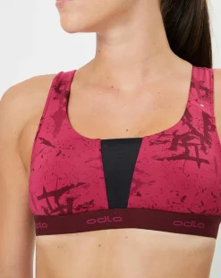 Odlo Lingerie, Nuit|Brassière Padded Médium imprimée sangria