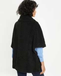 Lou Andrea Vestes, Blousons|Cape réversible en Fausse Fourrure Mont noire