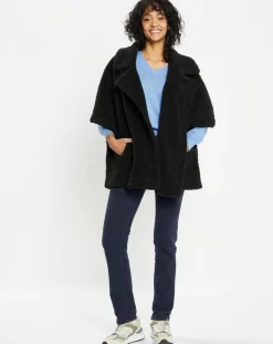 Lou Andrea Vestes, Blousons|Cape réversible en Fausse Fourrure Mont noire