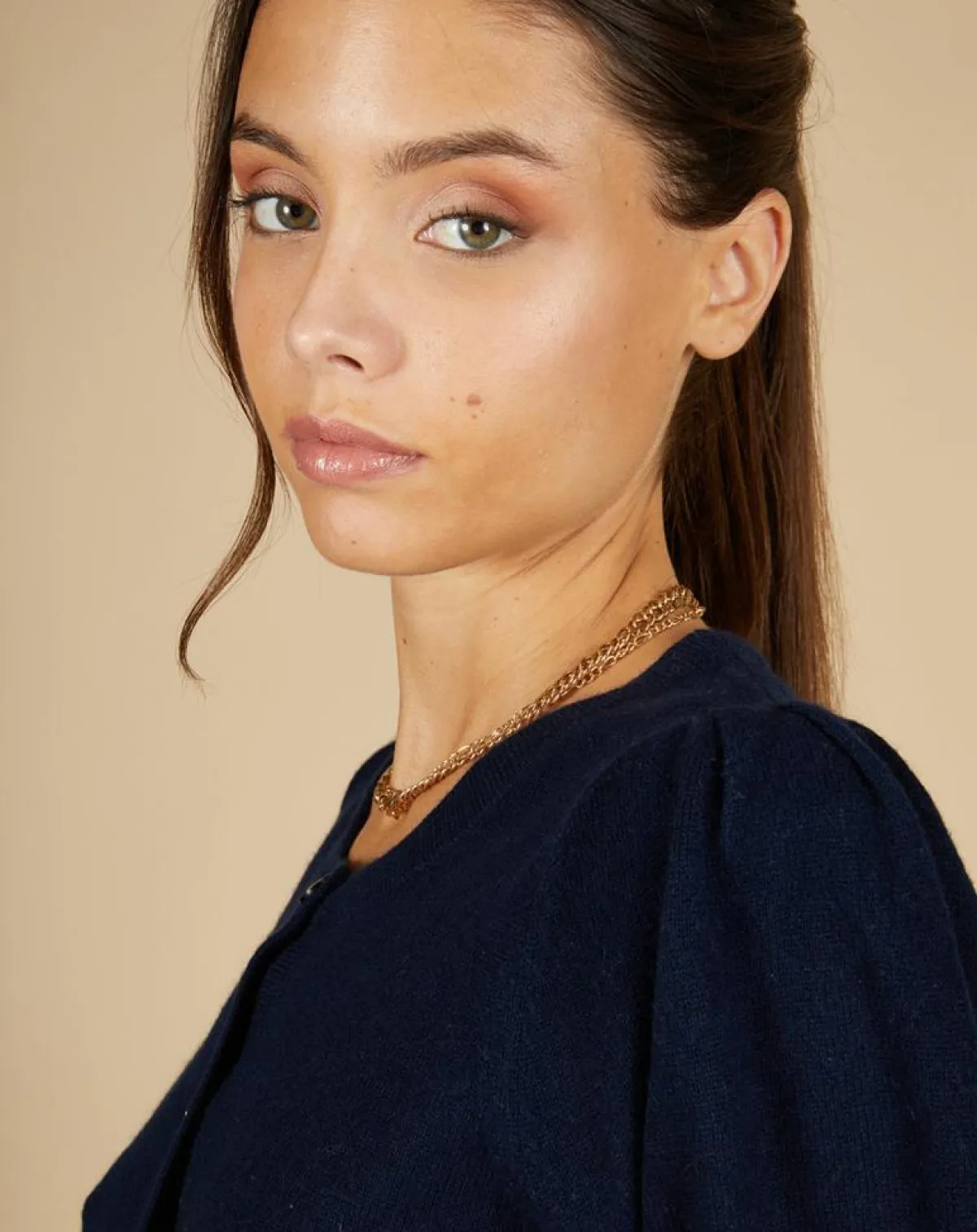 Cashmere Tribu Gilets Et Cardigans|Cardigan 100% Cachemire Claire manches ballon nuit