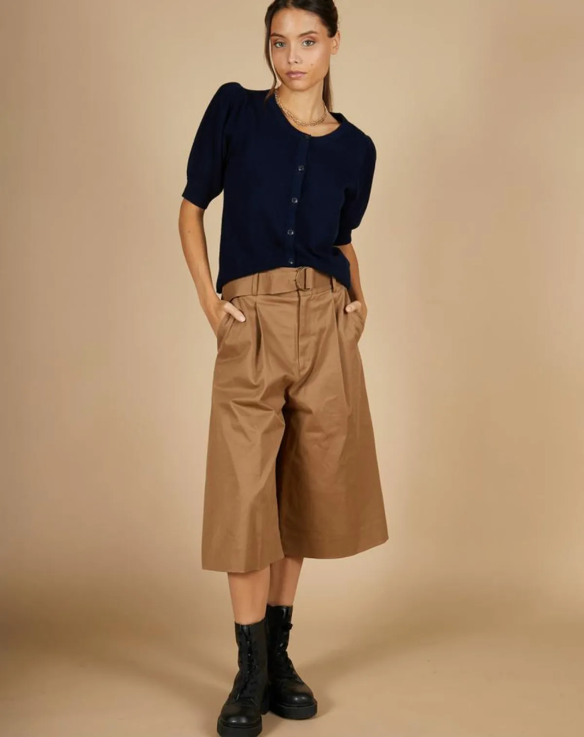 Cashmere Tribu Gilets Et Cardigans|Cardigan 100% Cachemire Claire manches ballon nuit