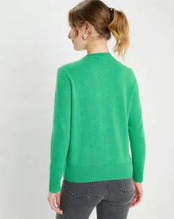 Galeries Lafayette Gilets Et Cardigans|Cardigan 100% Cachemire Zacao vert emeraude