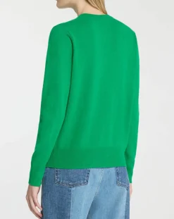 Galeries Lafayette Gilets Et Cardigans|Cardigan 100% Cachemire Zacao vert emeraude