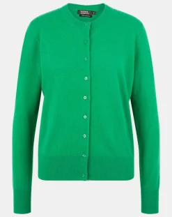 Galeries Lafayette Gilets Et Cardigans|Cardigan 100% Cachemire Zacao vert emeraude