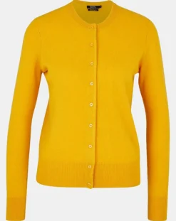 Galeries Lafayette Gilets Et Cardigans|Cardigan 100% Cachemire Zacao jaune