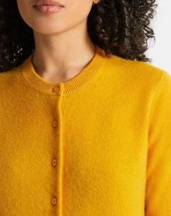 Galeries Lafayette Gilets Et Cardigans|Cardigan 100% Cachemire Zacao jaune
