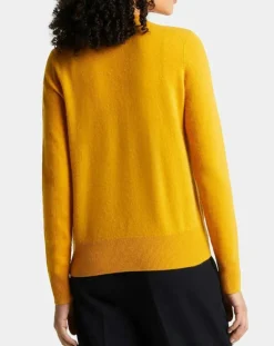 Galeries Lafayette Gilets Et Cardigans|Cardigan 100% Cachemire Zacao jaune