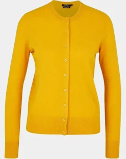 Galeries Lafayette Gilets Et Cardigans|Cardigan 100% Cachemire Zacao jaune