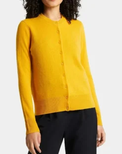 Galeries Lafayette Gilets Et Cardigans|Cardigan 100% Cachemire Zacao jaune