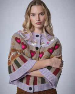 Manoush Gilets Et Cardigans|Cardigan 100% Laine Fox Farm unique