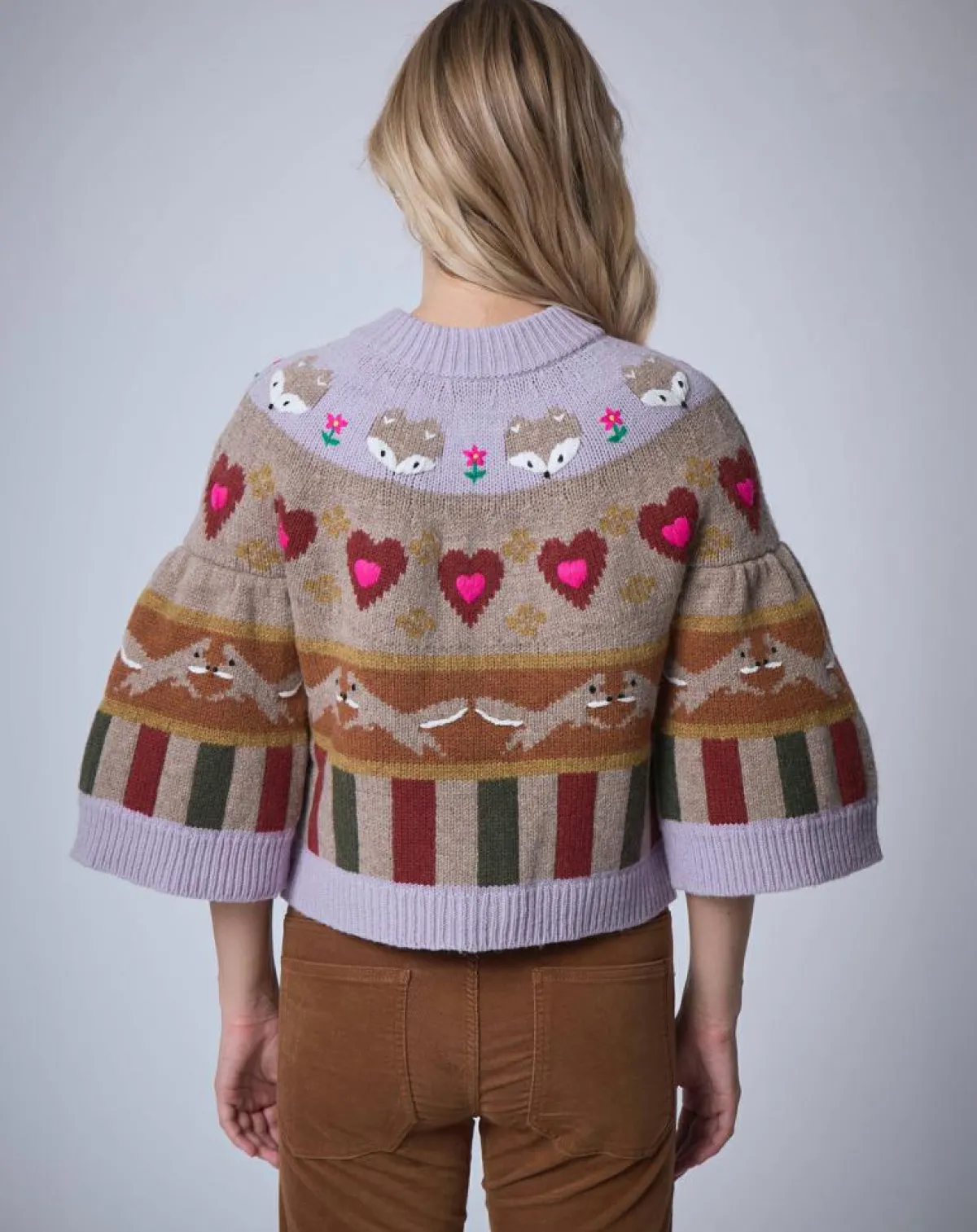 Manoush Gilets Et Cardigans|Cardigan 100% Laine Fox Farm unique