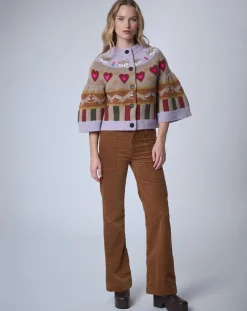 Manoush Gilets Et Cardigans|Cardigan 100% Laine Fox Farm unique