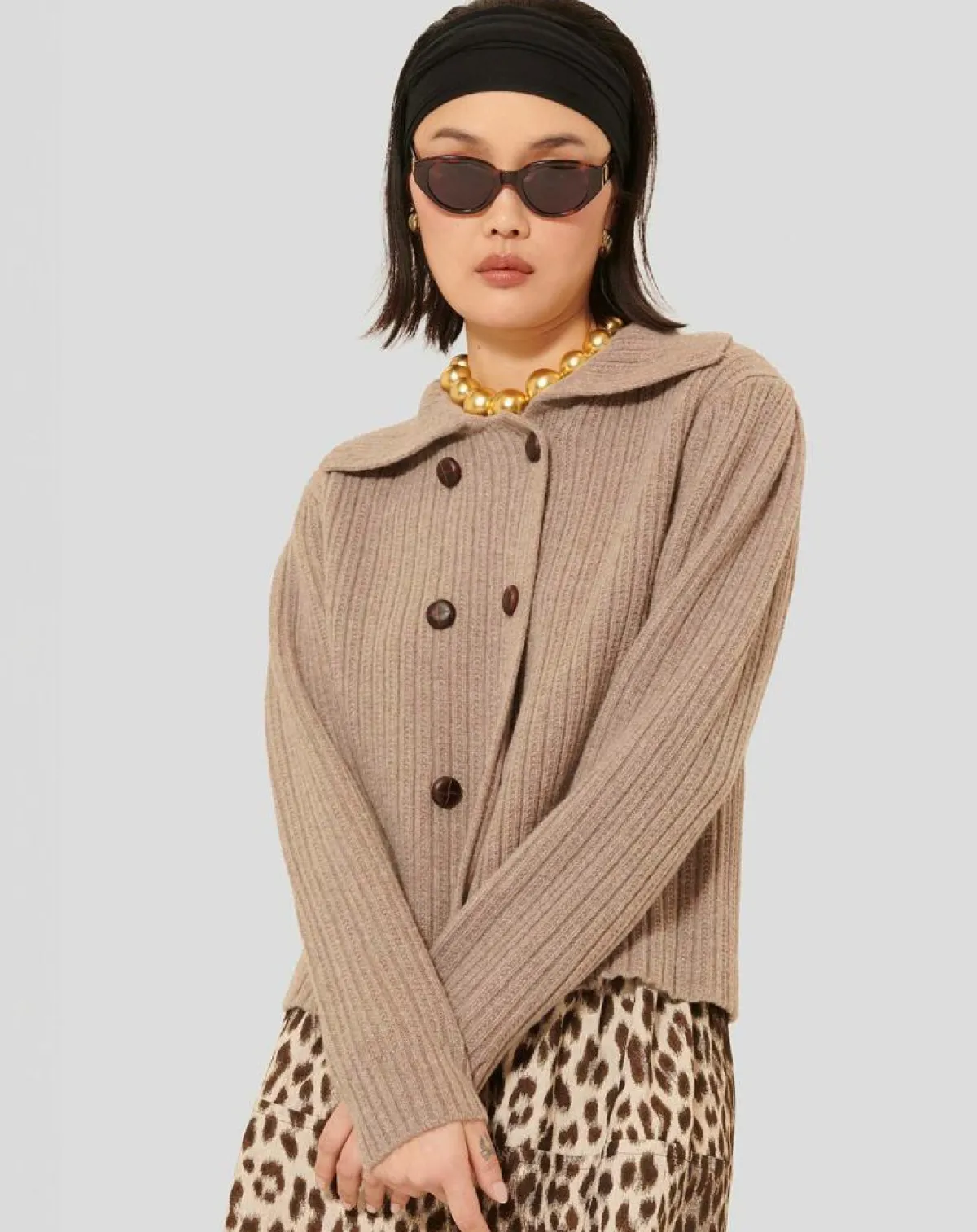 Tara Jarmon Gilets Et Cardigans|Cardigan 100% Laine Goldie noisette