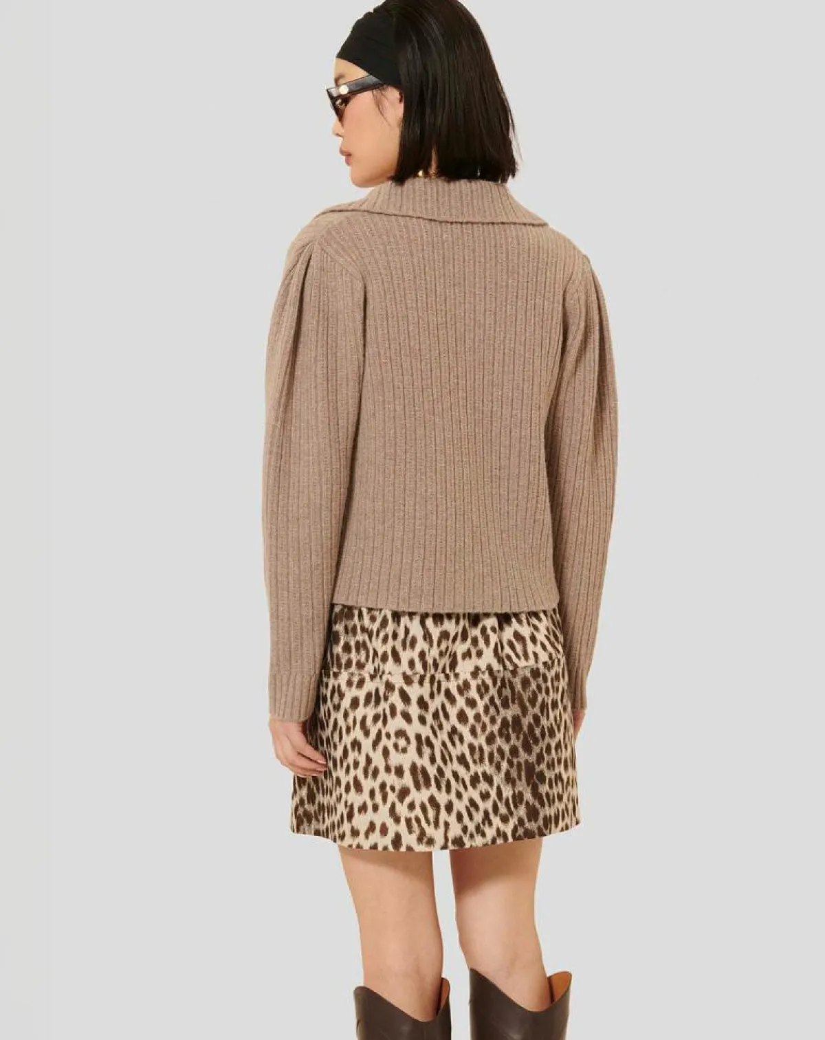 Tara Jarmon Gilets Et Cardigans|Cardigan 100% Laine Goldie noisette