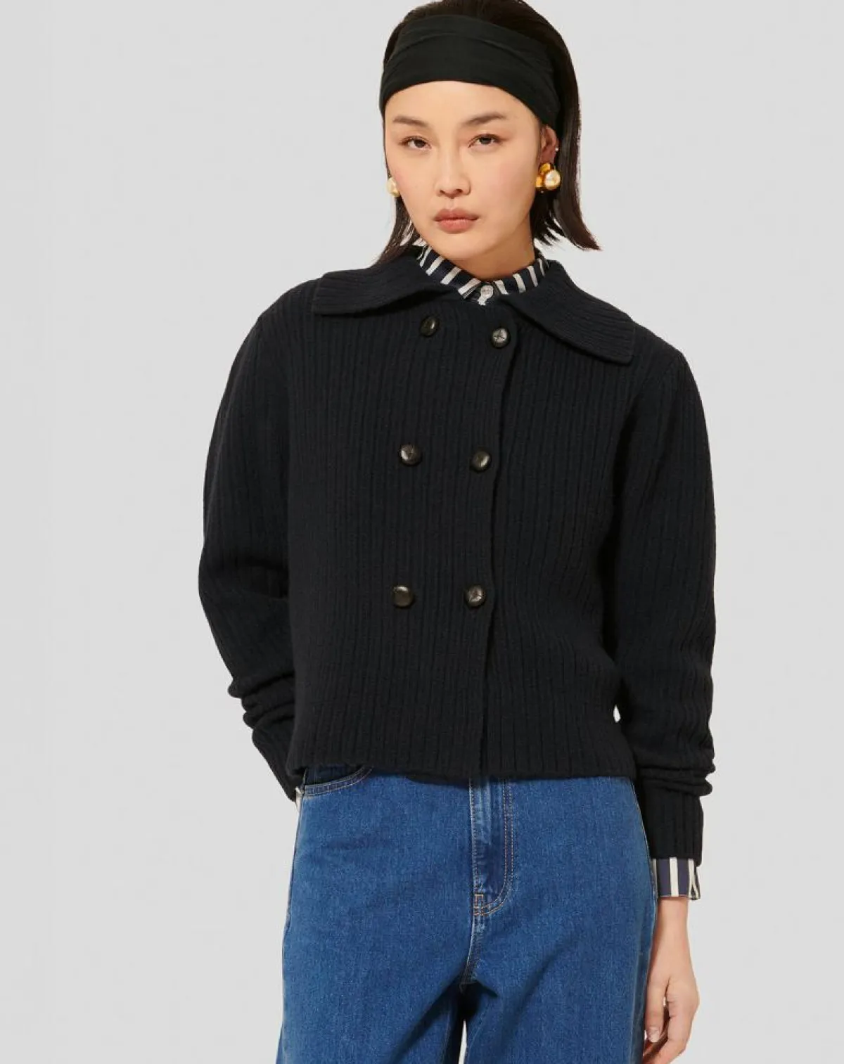 Tara Jarmon Gilets Et Cardigans|Cardigan 100% Laine Goldie nuit