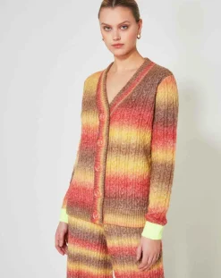 Manoush Gilets Et Cardigans|Cardigan Arc-en-ciel kaki