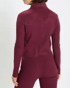 Marc O'Polo Gilets Et Cardigans|Cardigan col polo rouge foncé