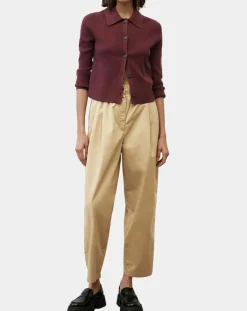 Marc O'Polo Gilets Et Cardigans|Cardigan col polo rouge foncé