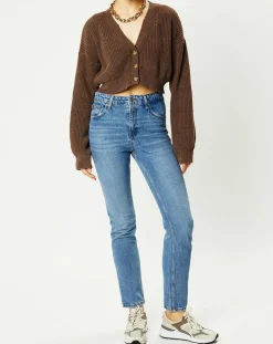 BDG by Urban Outfitters Gilets Et Cardigans|Cardigan cropped Washed Rib marron