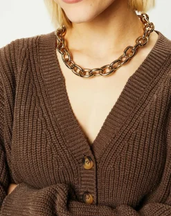 BDG by Urban Outfitters Gilets Et Cardigans|Cardigan cropped Washed Rib marron