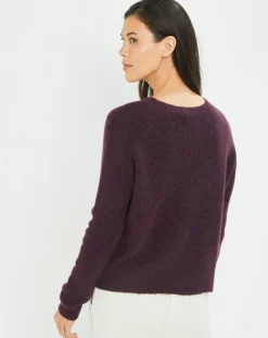 Lauren Vidal Gilets Et Cardigans|Cardigan Elsa aubergine