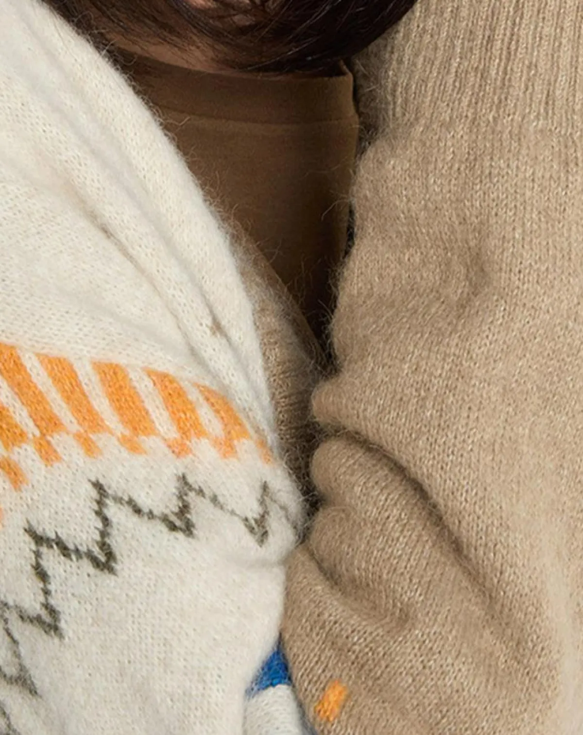 Marc O'Polo Gilets Et Cardigans|Cardigan en Alpaga, Laine & Cachemire mélangés jacquard graphique multicolore