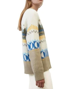 Marc O'Polo Gilets Et Cardigans|Cardigan en Alpaga, Laine & Cachemire mélangés jacquard graphique multicolore