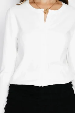 Assuili Gilets Et Cardigans|Cardigan en Cachemire mélangé ras de cou naturel