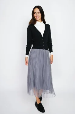 Assuili Gilets Et Cardigans|Cardigan en Cachemire mélangé col V noir